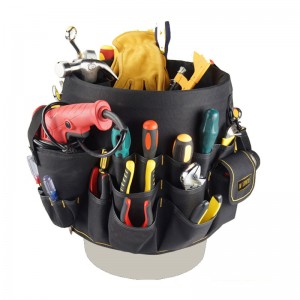 Gallon Bucket Organizer Tote Bag Gardening Tool Holder Storage Pocket