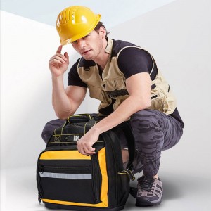 15-Pocket Multi-functional Heavy-Duty Tool Backpack, ABS Plastic of thichended Material Hard bottom strong Waterproof and Puncture Proof, Padded Back Support, Jobsite Ready: Electricians, Plumbers, Contractors, HVAC.High Quality tools bag;total pockets to easily keep everything organized.