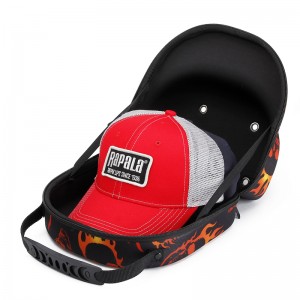 Full printing hard individual baseball cap carrier case Holder for 2 PK Caps Hat bag for Outdoor travel