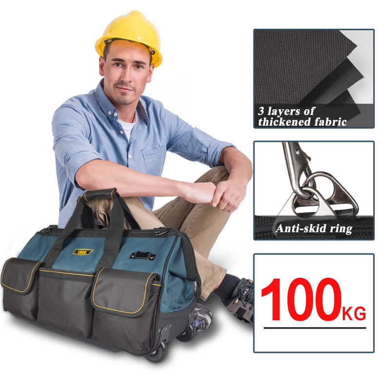rolling-tool-bag-heavy-duty-organizer-opening-mouth-with-two-wheels-bag