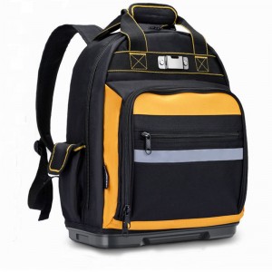 15-Pocket Multi-functional Heavy-Duty Tool Backpack, ABS Plastic of thichended Material Hard bottom strong Waterproof and Puncture Proof, Padded Back Support, Jobsite Ready: Electricians, Plumbers, Contractors, HVAC.High Quality tools bag;total pockets to easily keep everything organized.