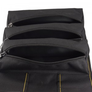 WOLUNTU® 1200D Tool roll pouch coiling block tool bag Roll Up Pouch black Coiling Block Bag Rolling Organizer