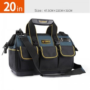 20-inch Multi-functional tool bag electrical storage Large Capacity large tool bag with thick plastic bottom