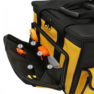 Effort saving pull rod Electrician tools bag Portable  Multi-function Trolley Roller type hardware tools bag Canvas tools bag; functional Large Capacity Tools Bag Work Heavy Duty Wheels Tool Bag Trolley.