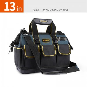 Multi-functional tool bag electrical appliances hardware installation and maintenance of storage  Large Capacity large tool bag with thicken plastic bottom,13inches