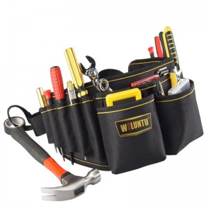 Heavy Duty Technician and Electrician’s Waist Tool Bag with Multiple Pockets Organizer Tool Bag