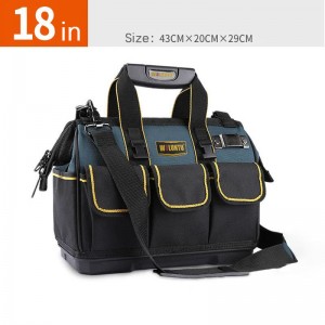 18-inch Woluntu Large Thicken Tool Bag Handbag Shoulder Bag Convenient Tool Bag, Thicken Tool Bag Shoulder Electrician bag  Thicken Tool Bag Shoulder Electrician bag plastic bottom