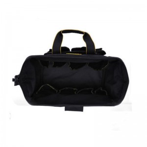 Portable Electrician Tool Bag Multi-function Capacity Tote Bags Black (13”)