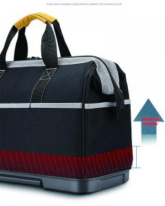 High quality waterproof Portable engineer canvas heavy duty electrician tools bag Shoulder Electrician bag plastic bottom