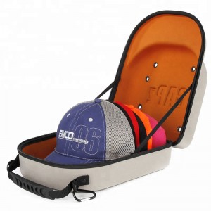 6 PK Baseball Cap Carrier EVA Travel Case Storage Hat Bag
