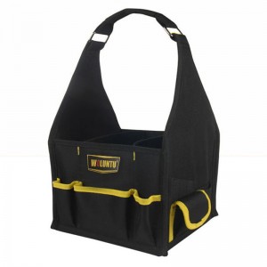 Adjustable New black Popular Open-top-design Carrying handle Pocket SOFT Square Tool bag Tool Carrier for wholesale